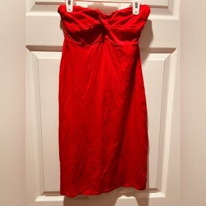 Victorias Secret Bra Tops Red Strapless Dress- Size Small